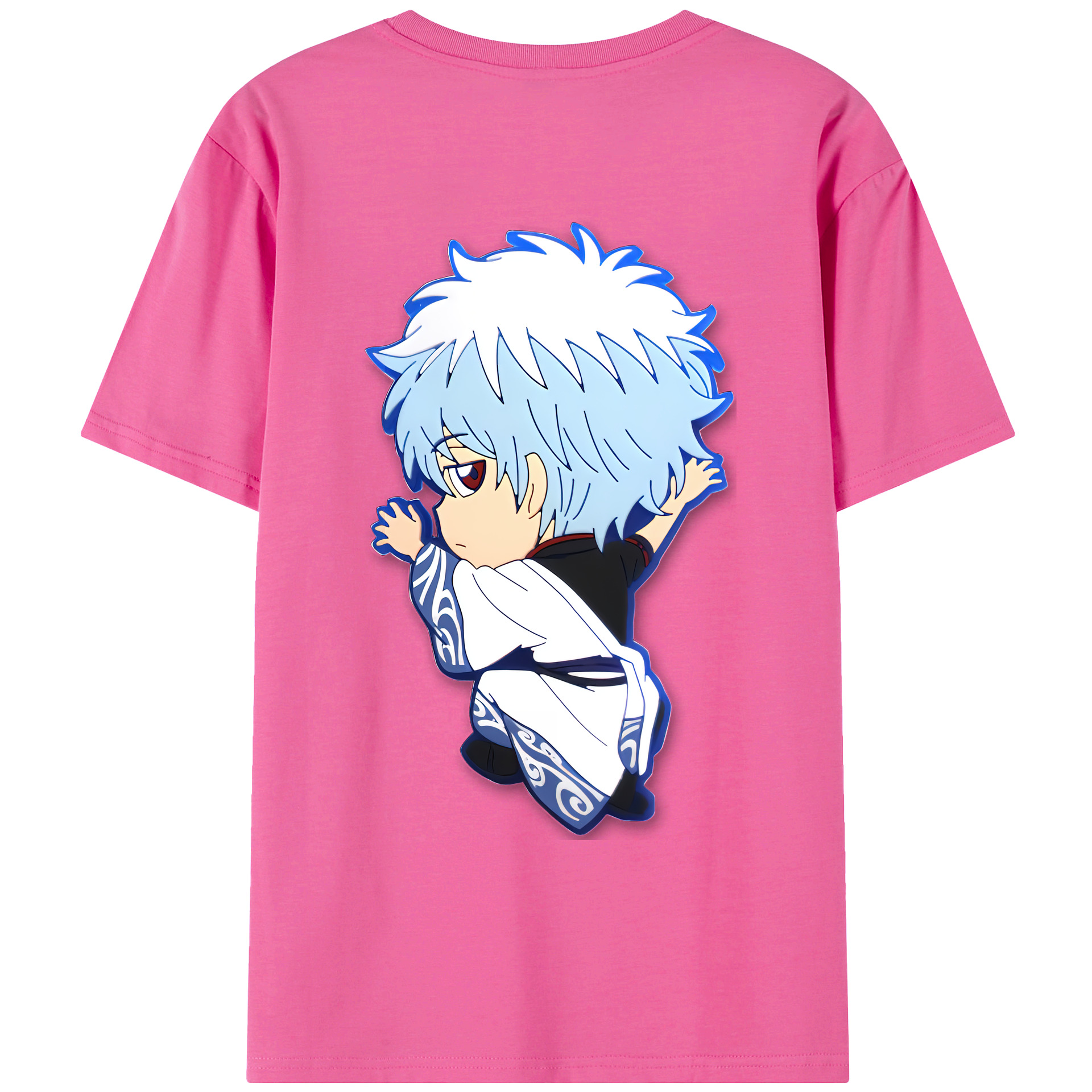（画像用） ぎんたま 坂田銀時（さかたぎんとき） 神楽 志村新八（しむら しんぱち） GINTAMA Sakata Gintoki Kagura Shimura Shinpachi レディース半袖Tシャツ(バックプリント)